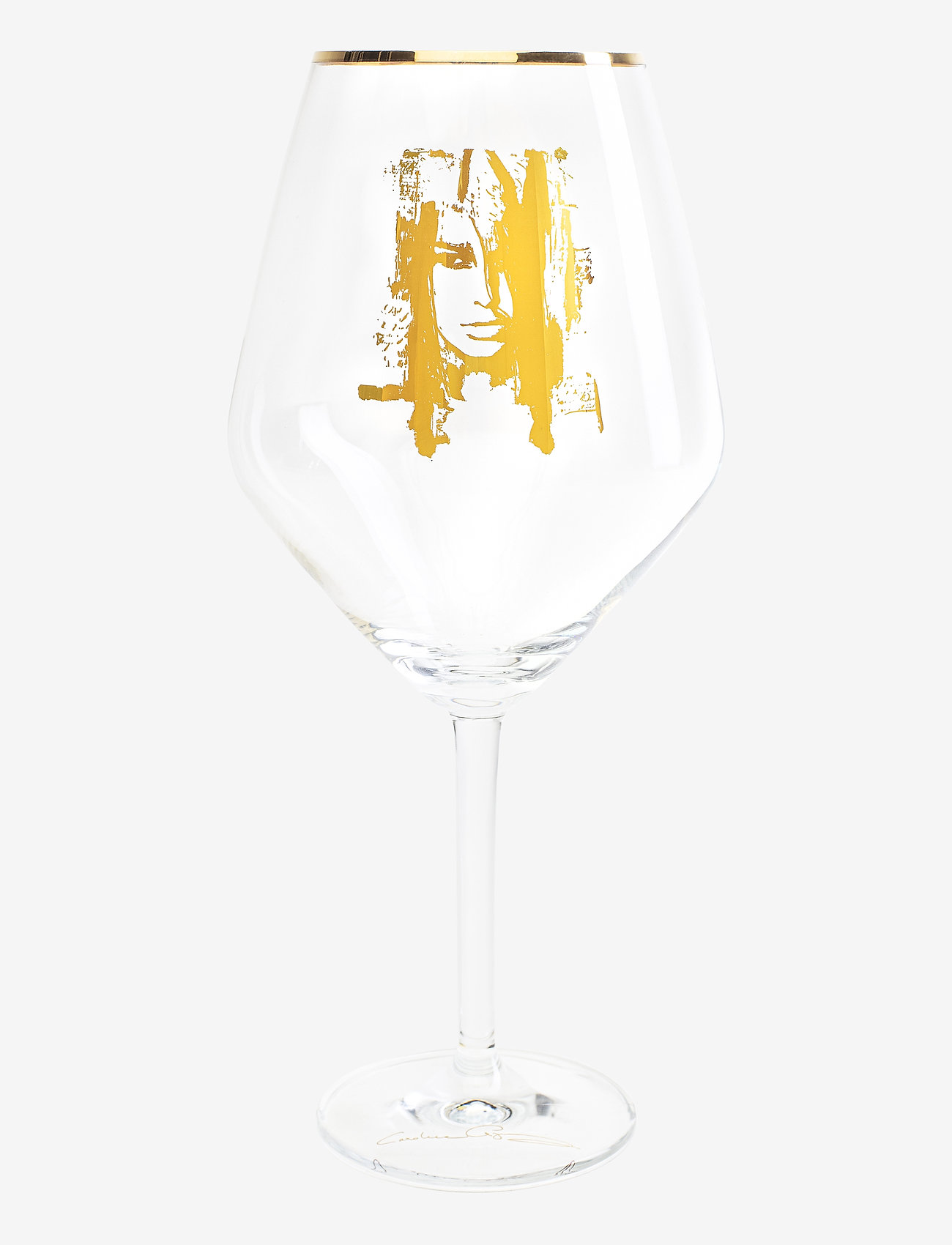 Carolina Gynning - Wild Woman Gold - red wine glasses - clear with decal - 0