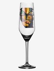 Golden Butterfly Champagneglas - CLEAR WITH DECAL