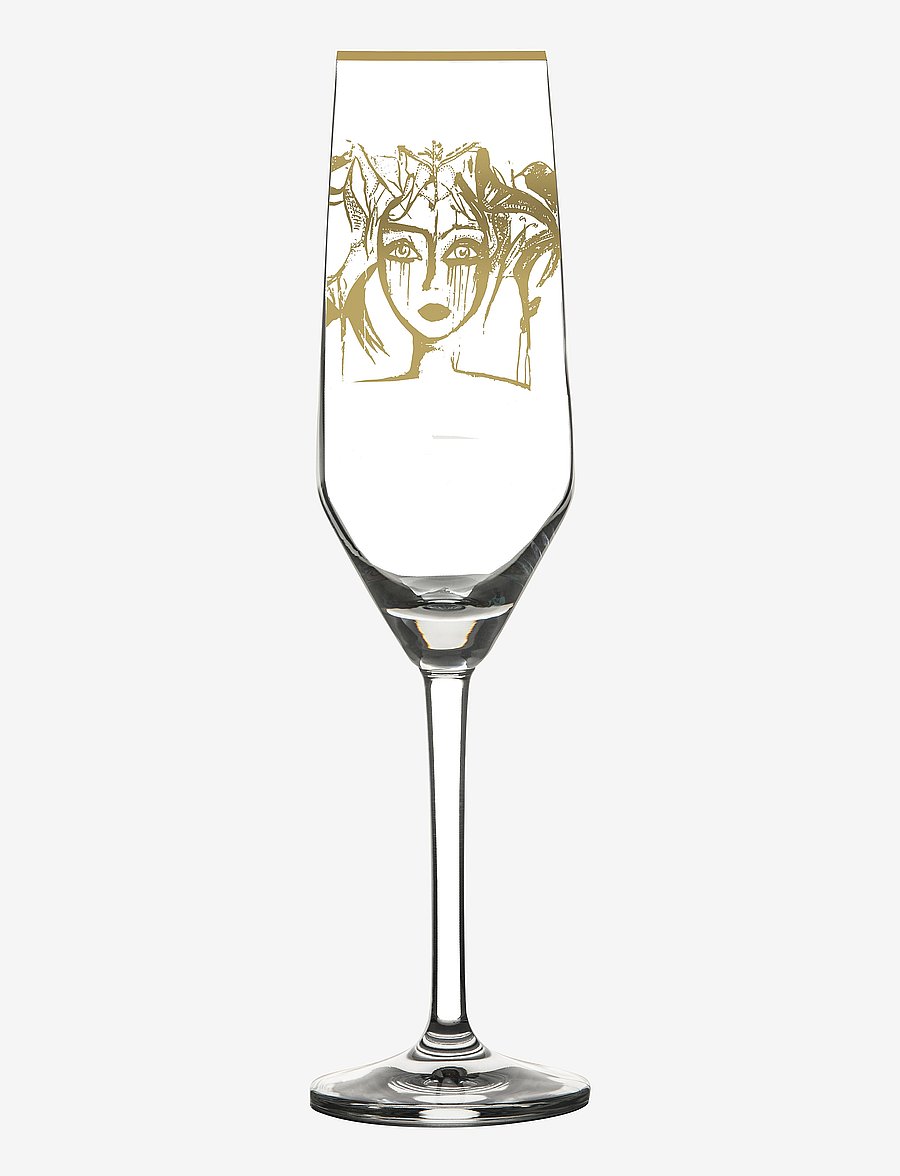 Carolina Gynning - Slice of Life Gold - champagneglazen - clear with decal - gold - 0
