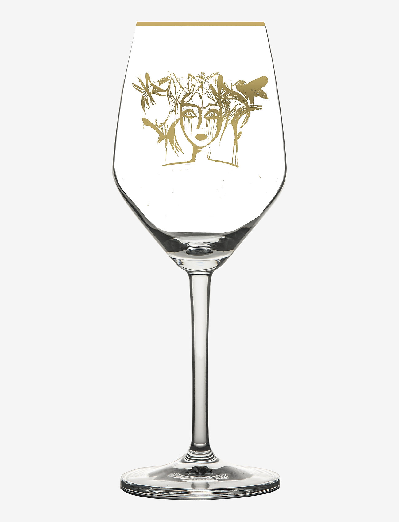 Carolina Gynning - Slice of Life Gold - hvidvinsglas - clear with decal - 0