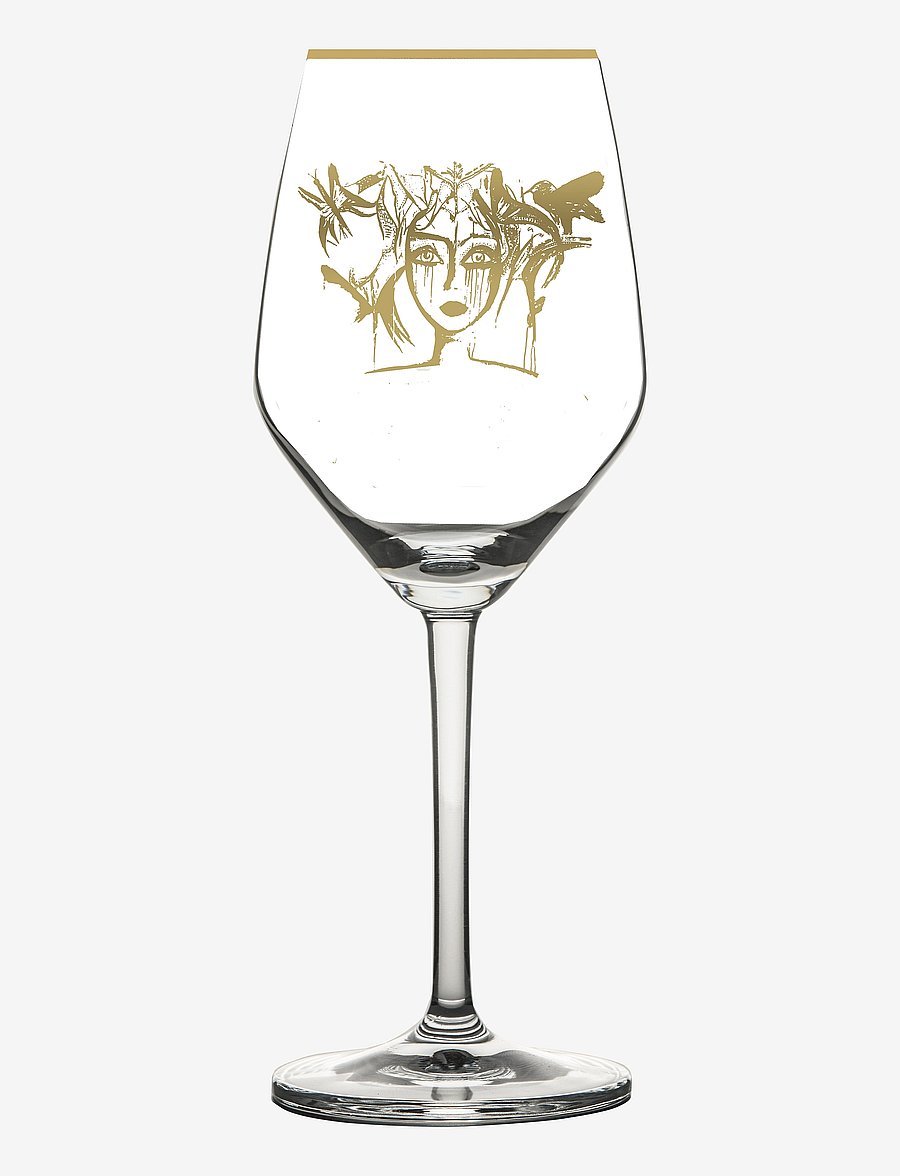 Carolina Gynning - Slice of Life Gold - valge veini pokaalid - clear with decal- gold - 0