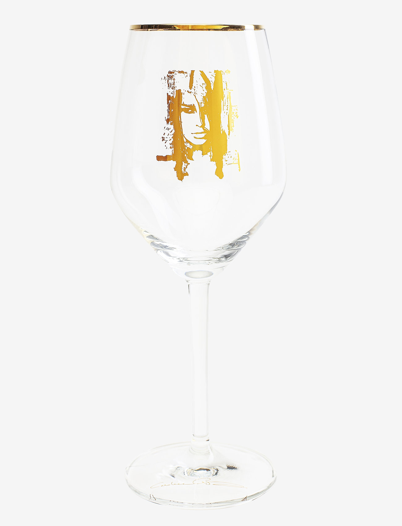 Carolina Gynning - Wild Woman Gold - white wine glasses - clear with decal - 0