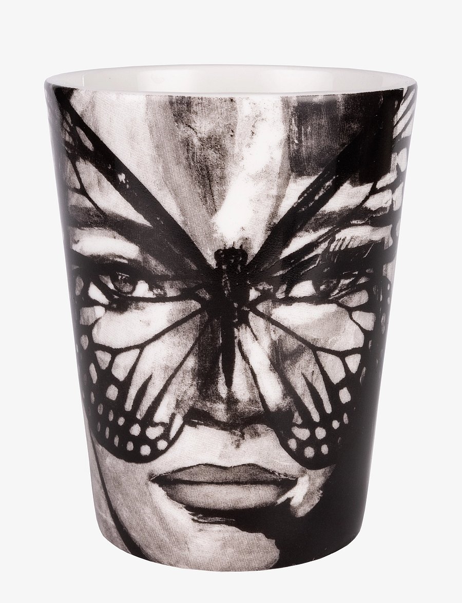 Carolina Gynning - Golden Butterfly B&W - kaffetassen - white, black - 0