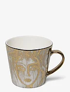 Slice of Life Gold Mug with ear - WHITE AND GOLD