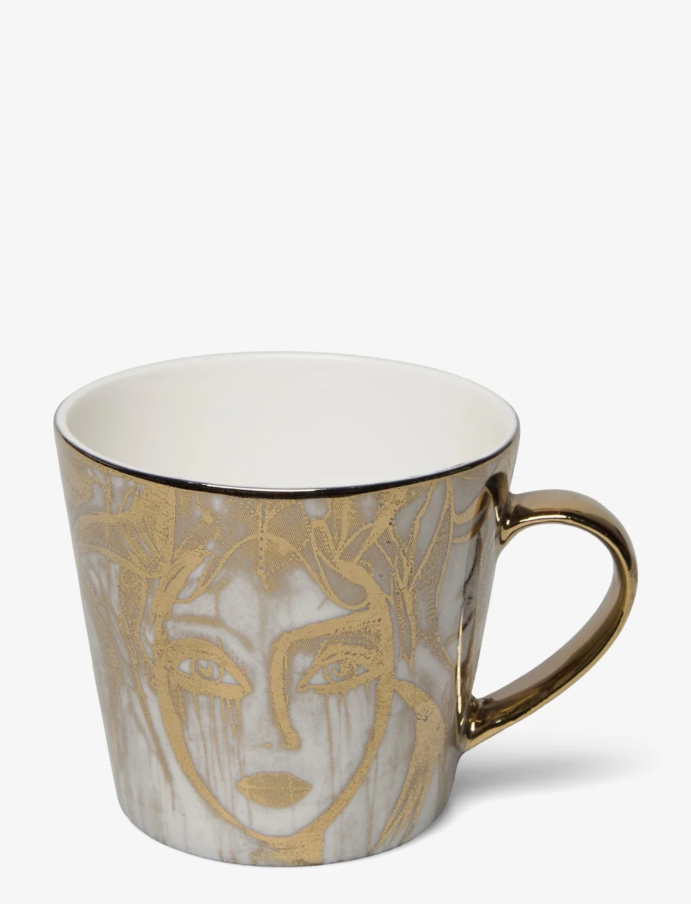 Carolina Gynning - Slice of Life Gold Mug with ear - teetassen - white and gold - 0