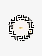 CG DECO Plate - WHITE,BLACK AND GOLD TONE