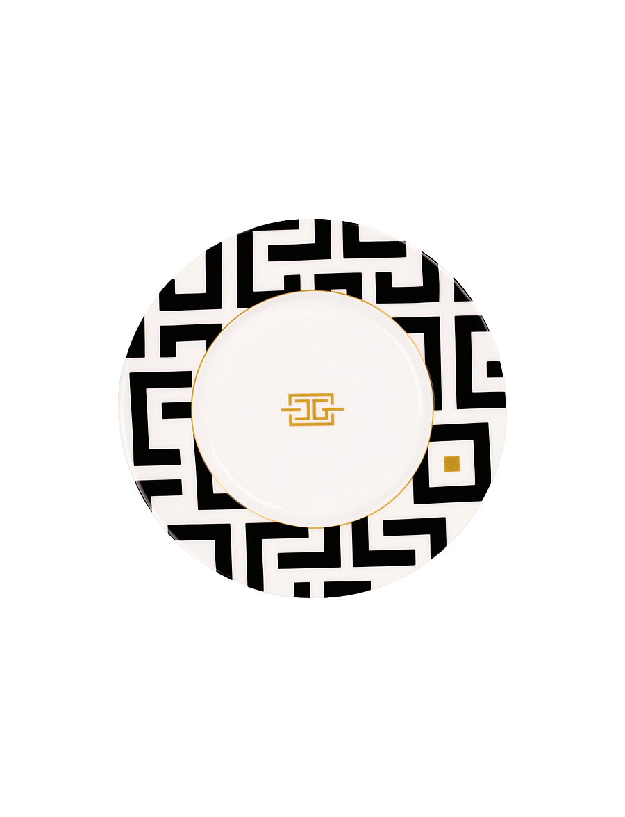 Carolina Gynning - CG DECO Plate - väikesed taldrikud - white,black and gold tone - 0