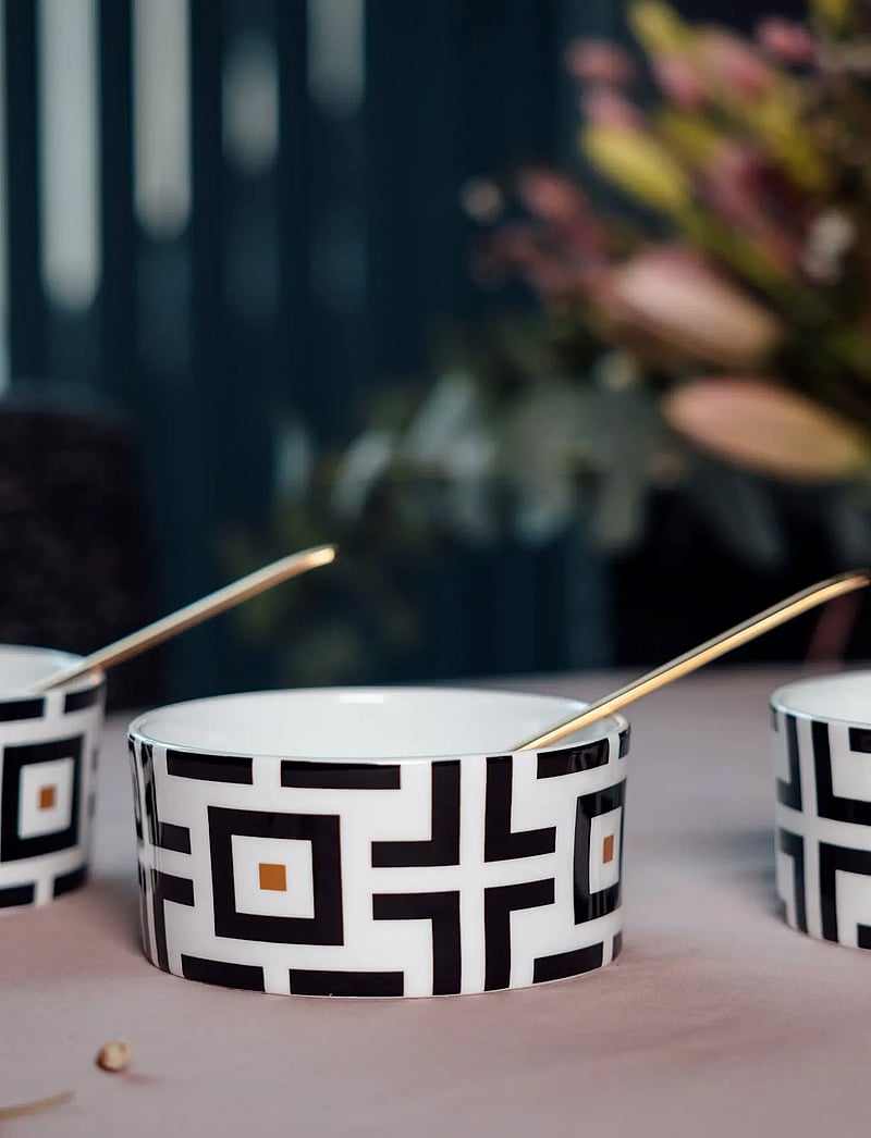 Carolina Gynning - CG DECO Bowl - servierschalen - white,black and gold tone - 0