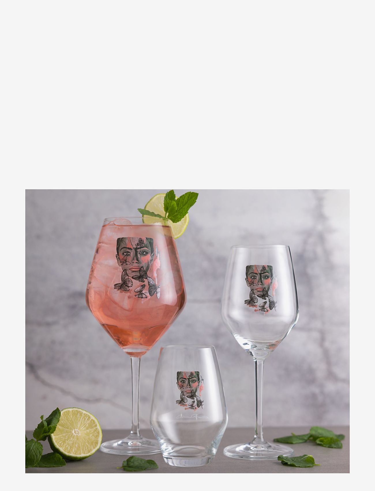 Carolina Gynning - Butterfly Queen Allglass - joogiklaasid - clear with decal - 1