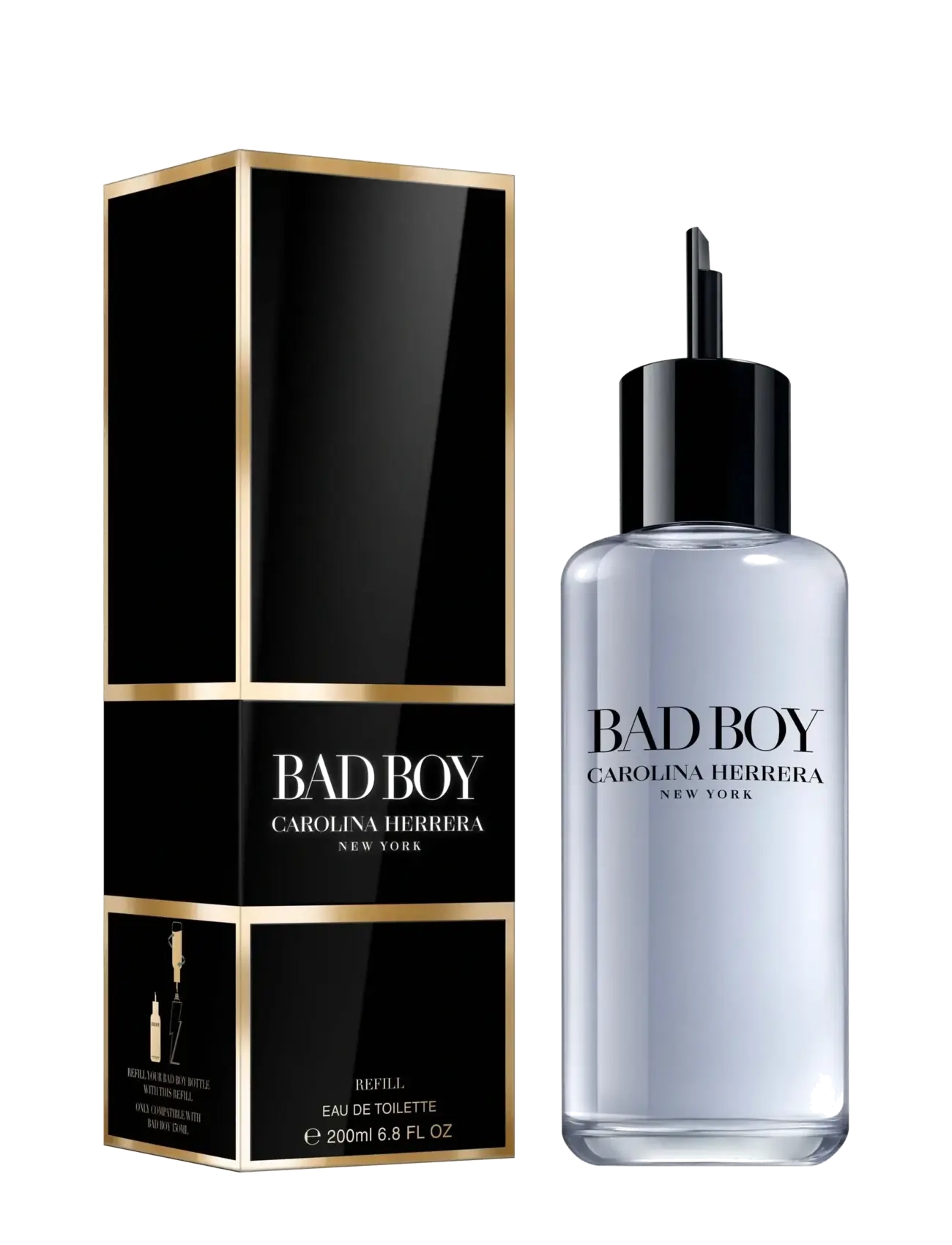 Carolina Herrera - CAROLINA HERRERA Bad Boy Eau de toilette refill 200 ML - til ham  - clear - 2