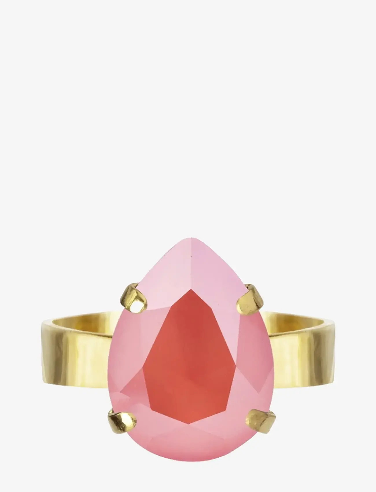 Caroline Svedbom - MINI DROP RING GOLD - rings - light coral - 1