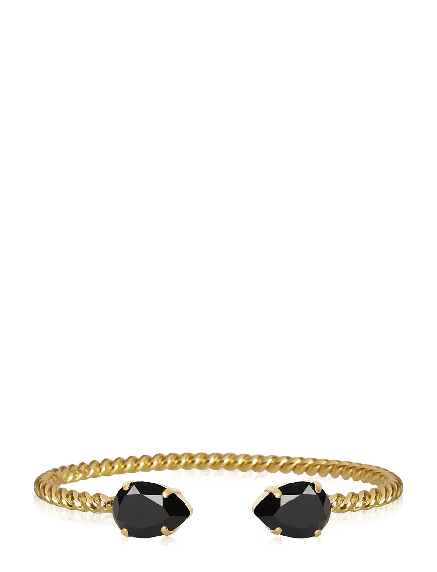 Caroline Svedbom - MINI DROP BRACELET GOLD - armringe - jet - 1