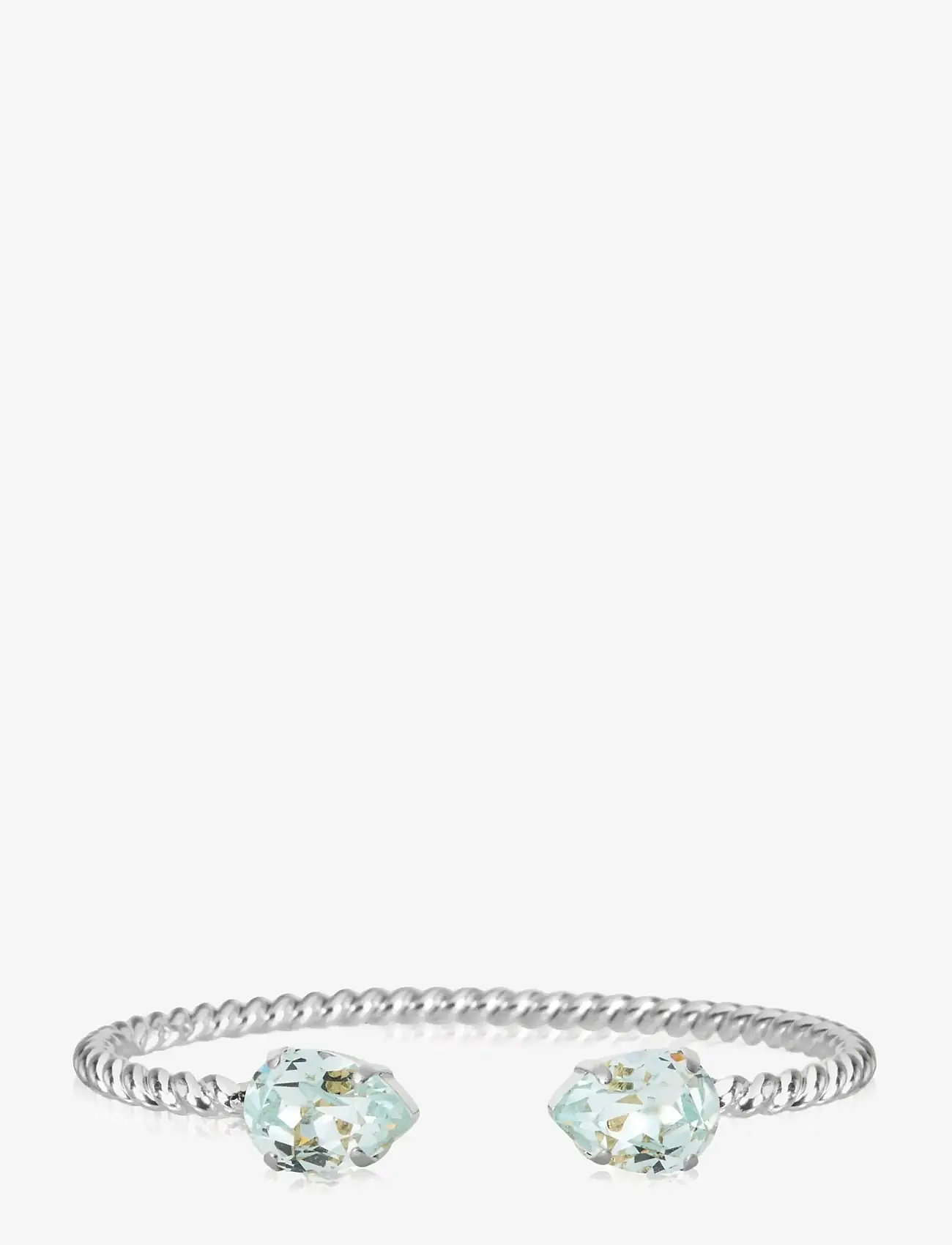 Caroline Svedbom - MINI DROP BRACELET RHODIUM - bangles - light azore - 1