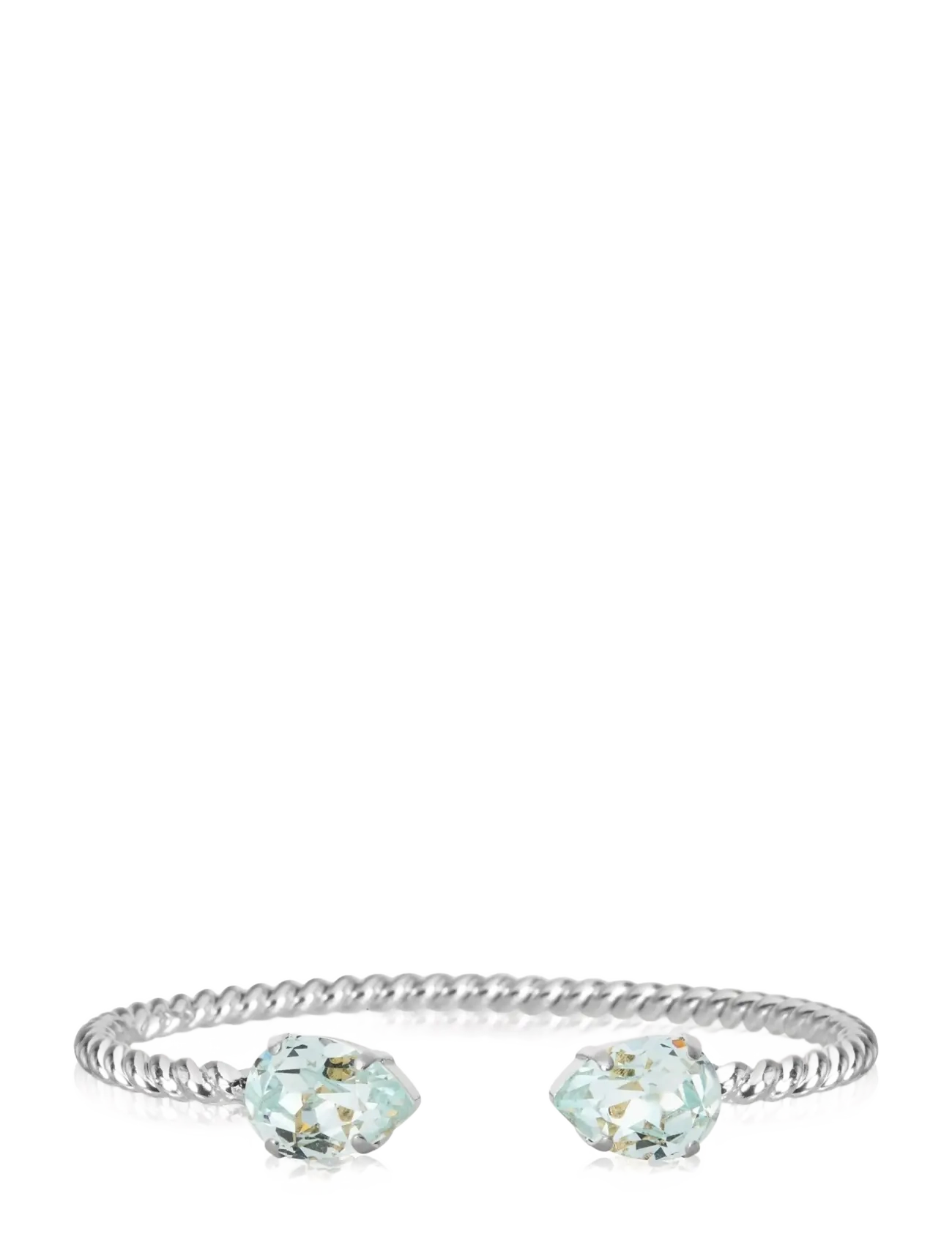 Caroline Svedbom MINI DROP BRACELET RHODIUM - Festtøj - LIGHT AZORE / silver