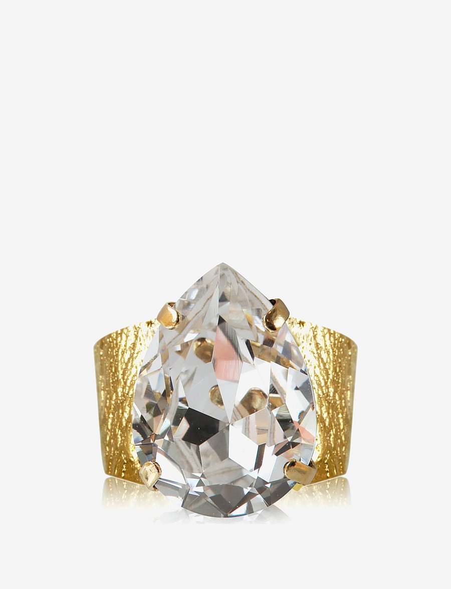 Caroline Svedbom - CLASSIC DROP RING - ringar - crystal - 0