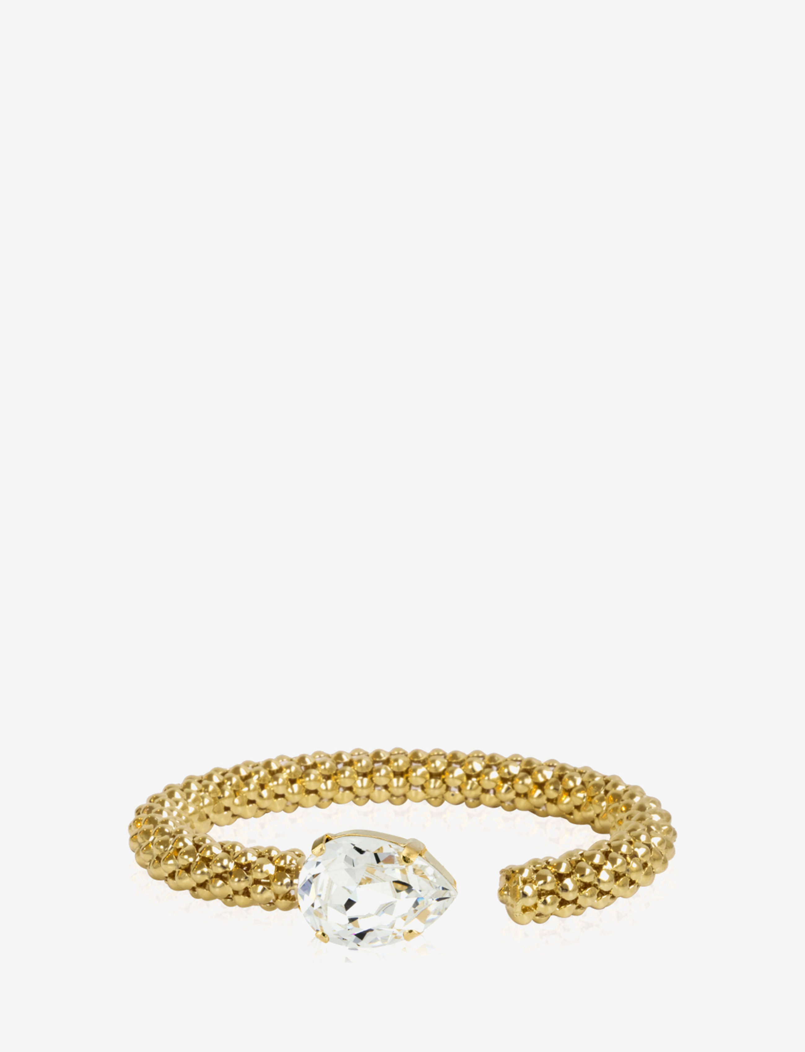 Caroline Svedbom CLASSIC ROPE BRACELET GOLD - Asusteet - CRYSTAL / gold