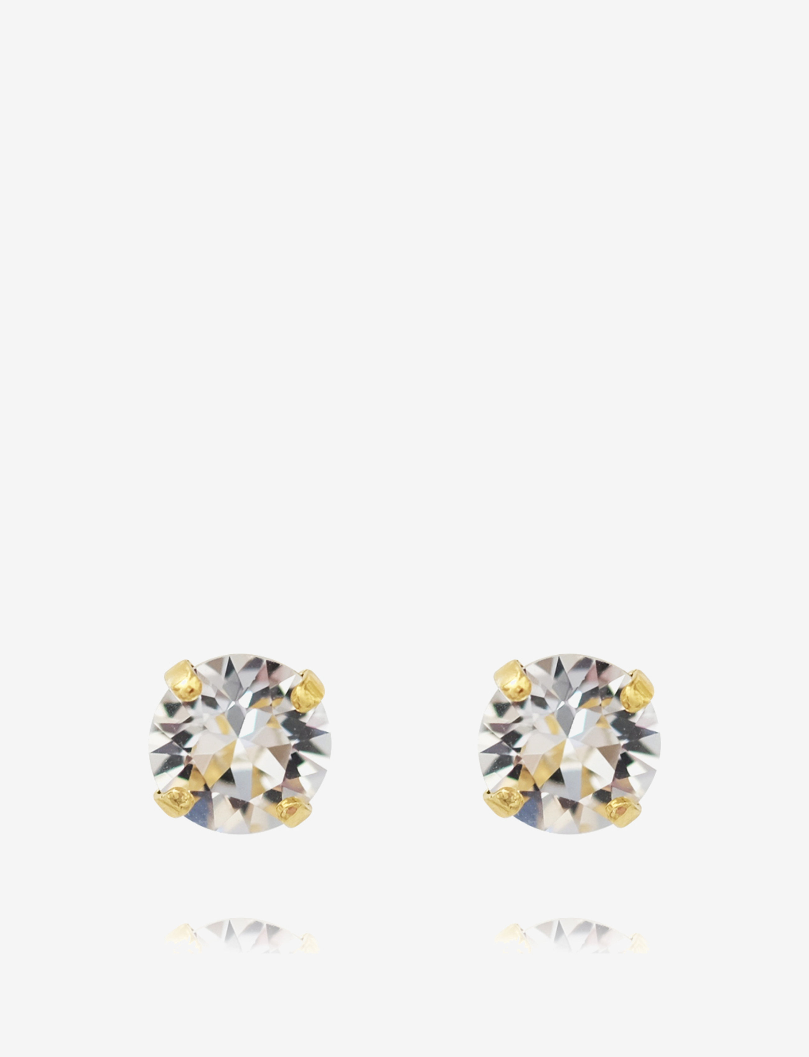 CLASSIC STUD EARRING GOLD - CRYSTAL