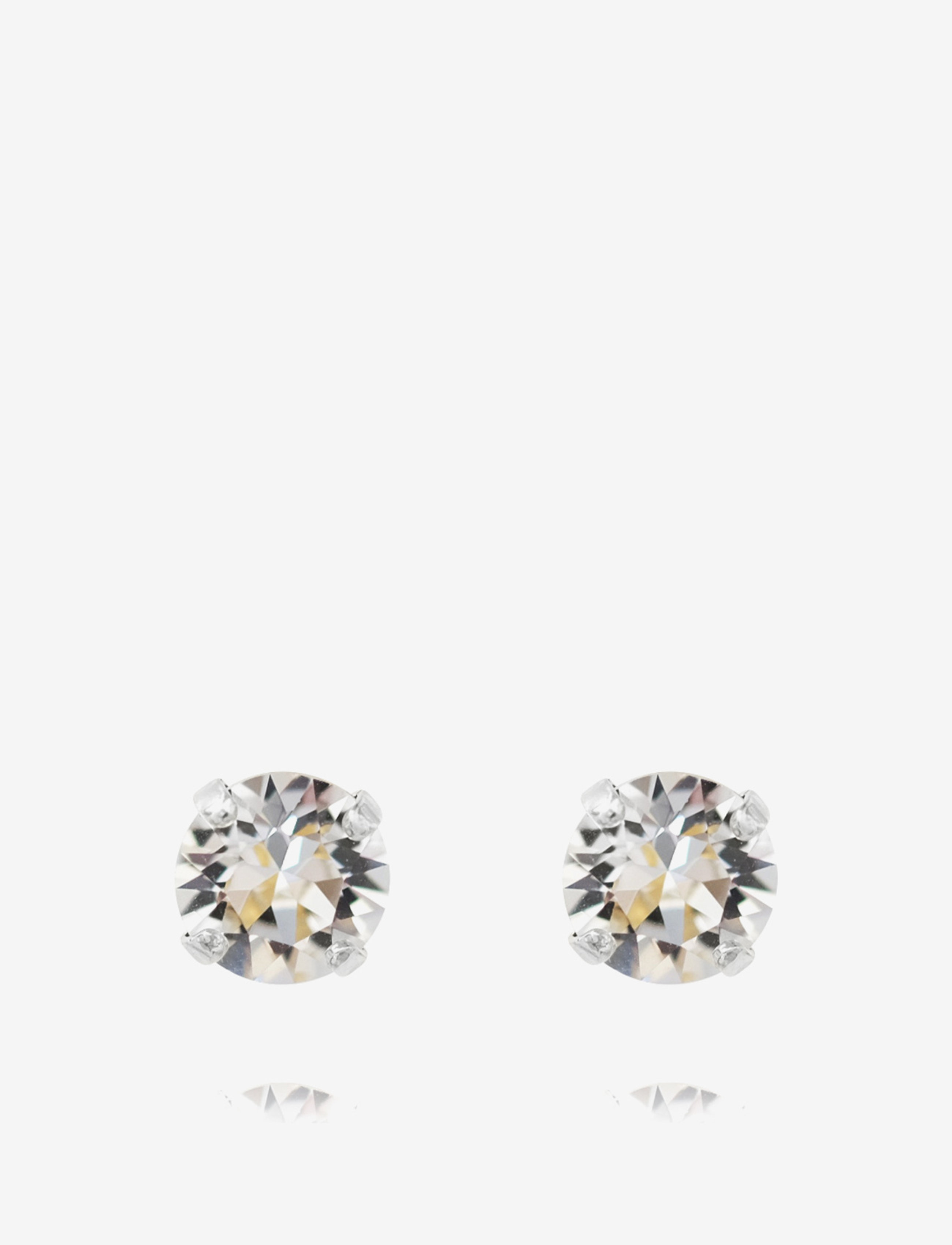 Classic Stud Earring Rhodium