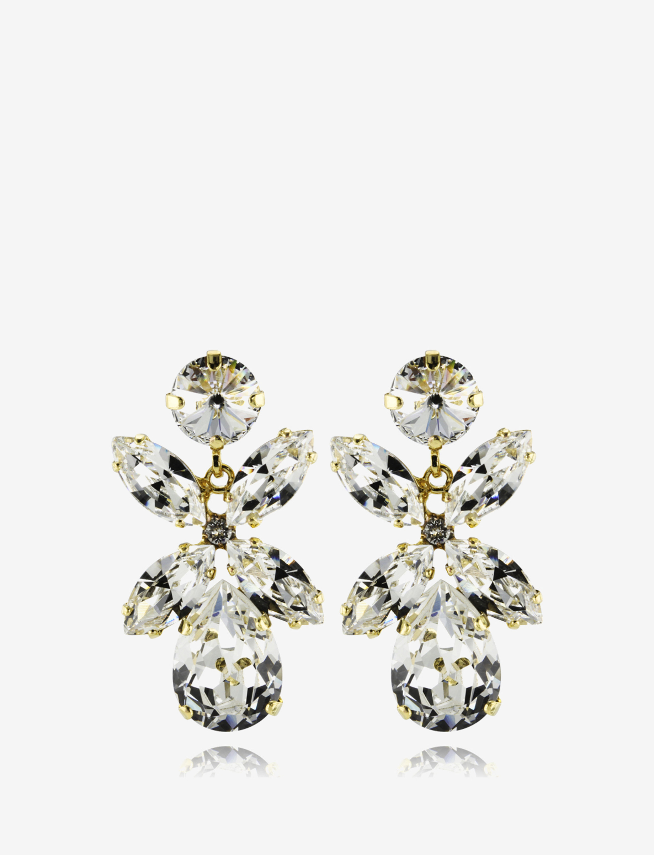 Caroline Svedbom Mini Dione Earring, Kvinder, Krystal Dråbeøreringe, Sølv, Str: ONE SIZE