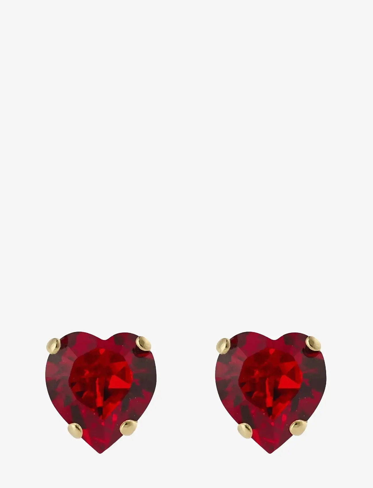 Caroline Svedbom - HEART EARRINGS GOLD - studs örhängen - light siam - 1