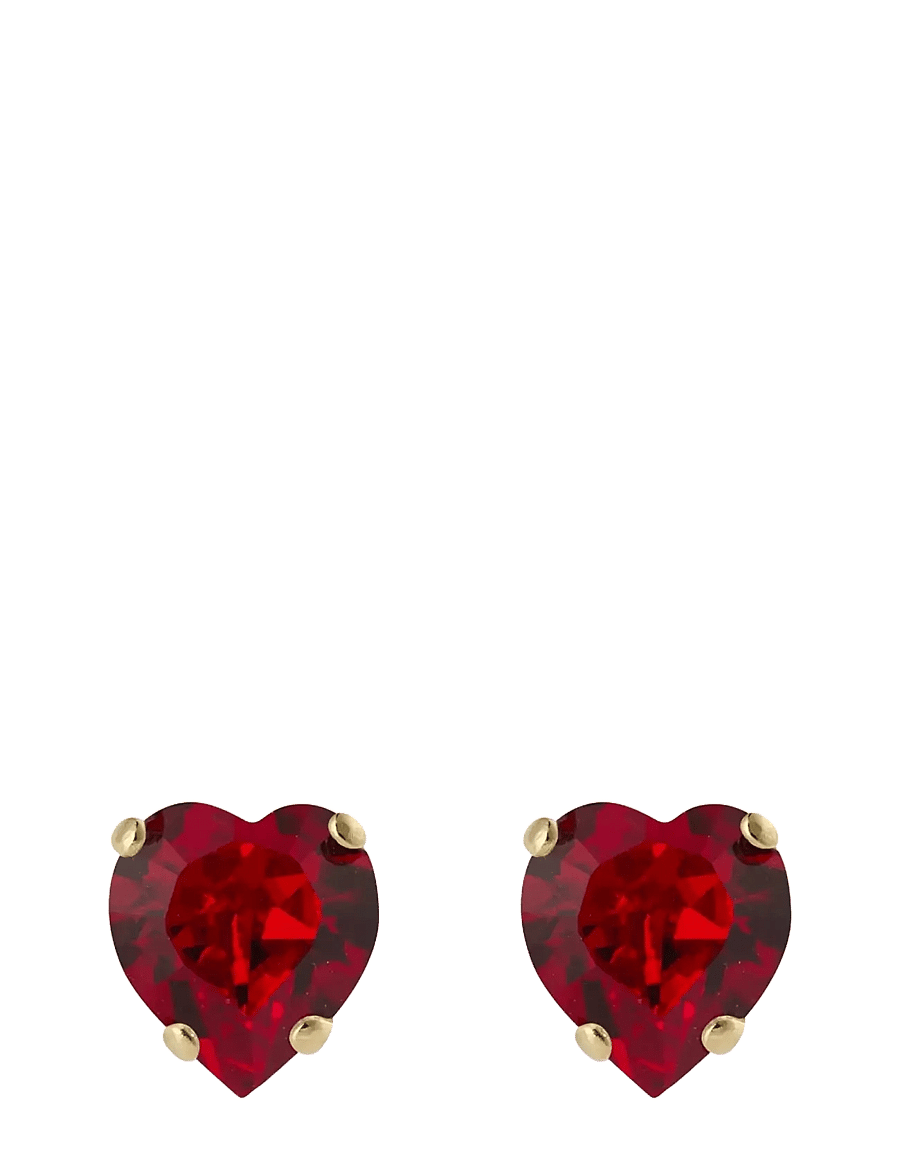 Caroline Svedbom - HEART EARRINGS GOLD - Ørestikker - light siam - 1