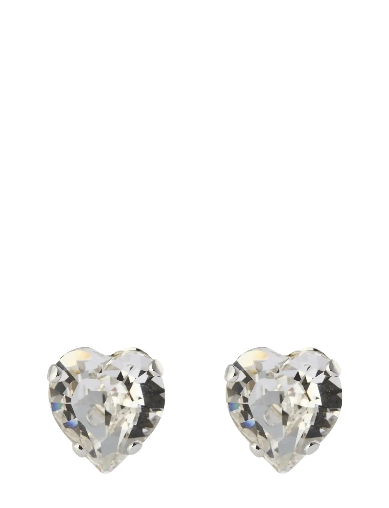 Caroline Svedbom HEART EARRINGS RHODIUM - Ehted - CRYSTAL / silver