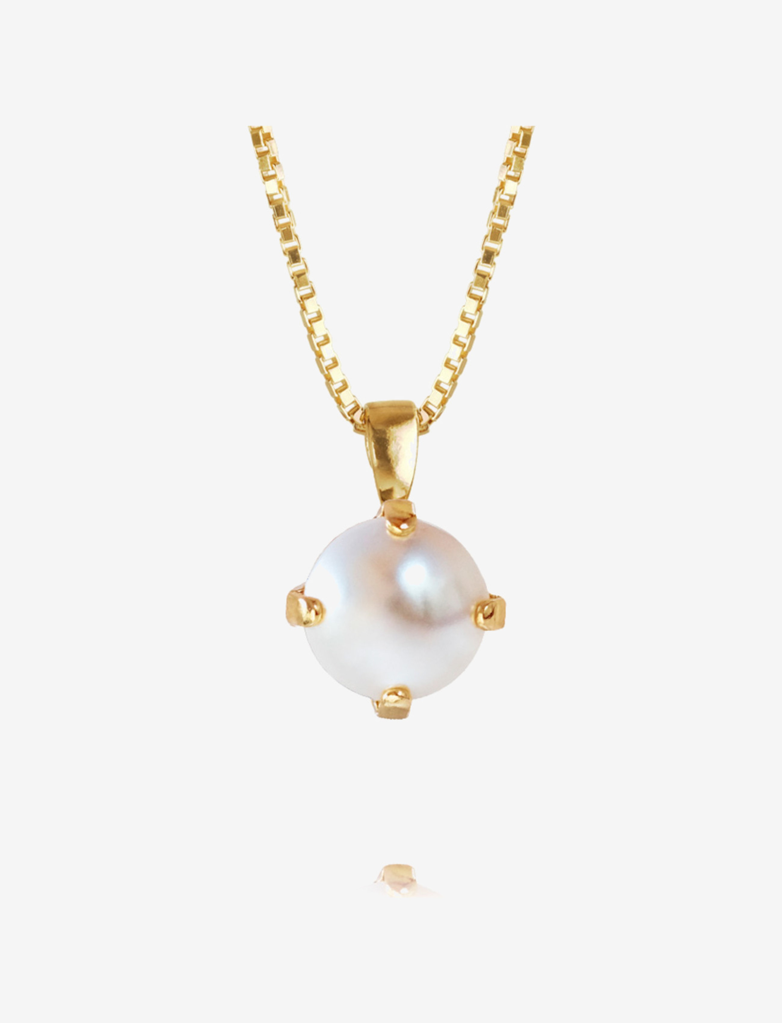 Caroline Svedbom Classic Petite Necklace Gold, Kvinder, Perle Vedhæng Halskæde, Guld, Str: ONE SIZE