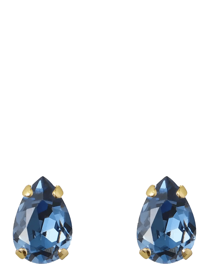 Caroline Svedbom - PETITE DROP STUD EARRINGS GOLD - studs örhängen - denim blue - 1