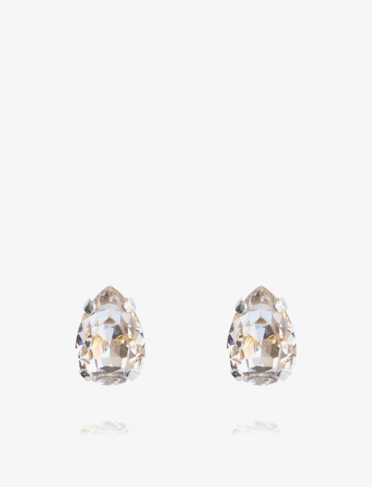 Caroline Svedbom - PETITE DROP STUD EARRING - Ørestikker - rhodium - 0