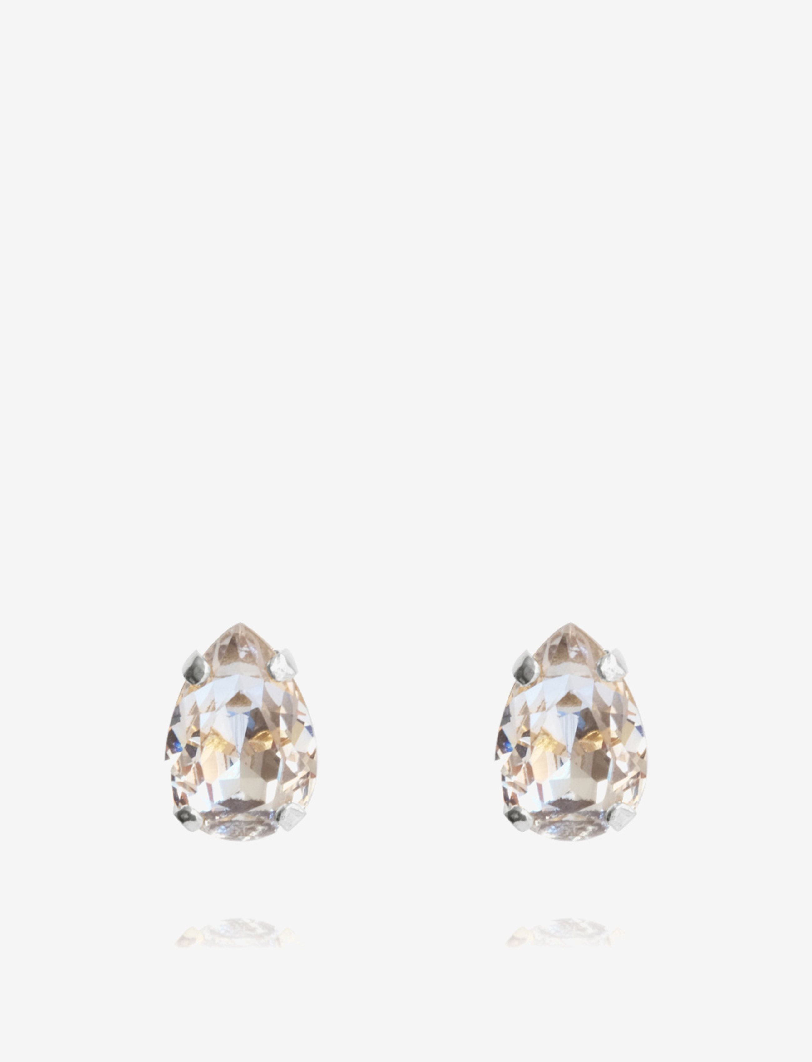 Caroline Svedbom PETITE DROP STUD EARRING - Julklappar - RHODIUM / silver