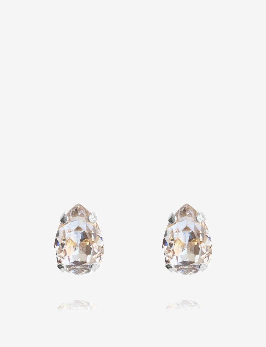 Caroline Svedbom - PETITE DROP STUD EARRING - neet-kõrvarõngad - rhodium - 0