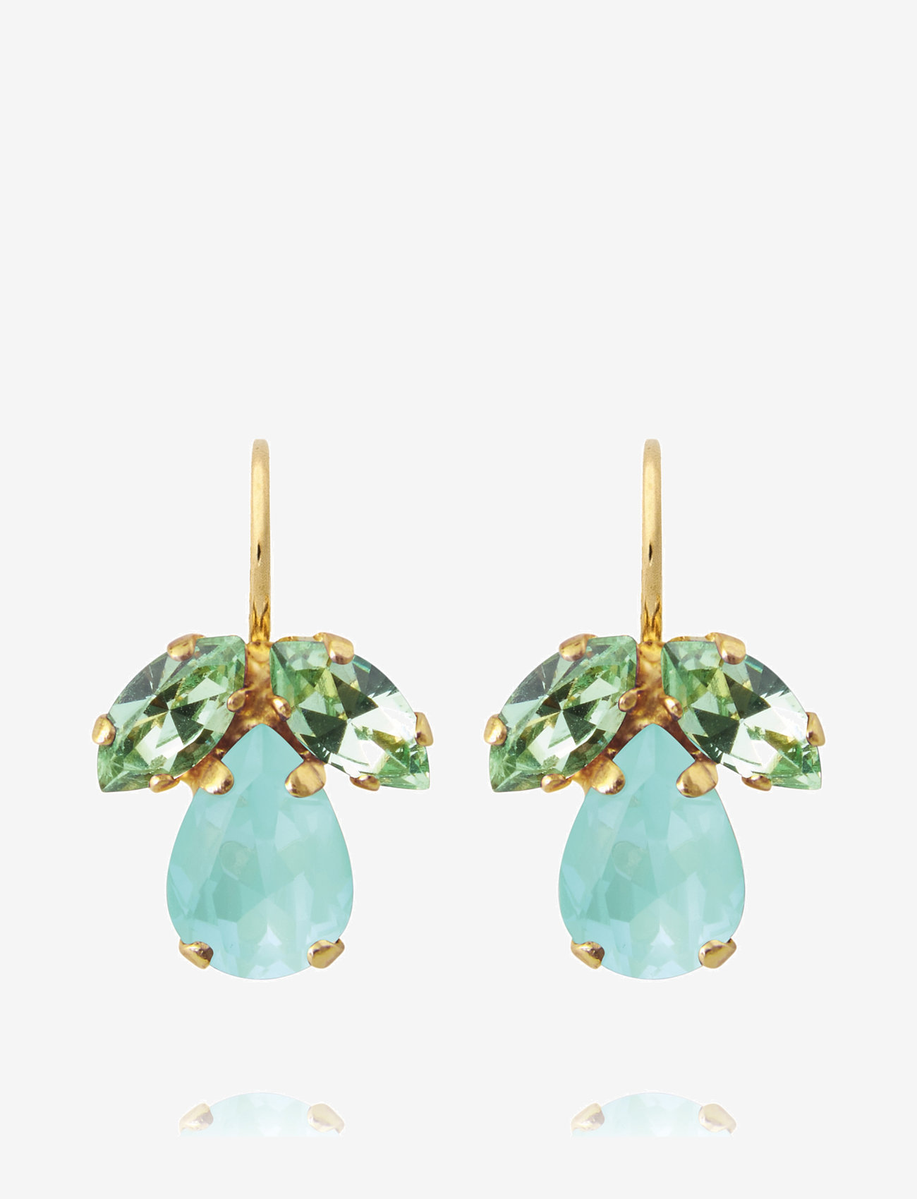 Caroline Svedbom - TIMO EARRINGS GOLD - Øreringe med vedhæng - soft mint combo - 1