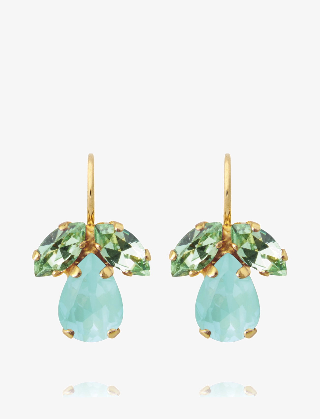 Caroline Svedbom TIMO EARRINGS GOLD - Øreringe - SOFT MINT COMBO / blue