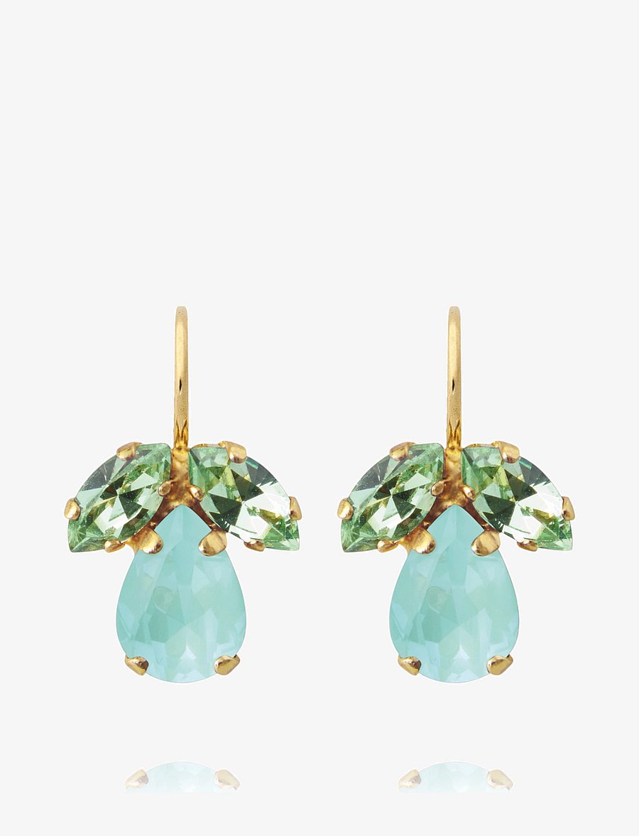Caroline Svedbom - TIMO EARRINGS GOLD - auskari ar kulonu - soft mint combo - 1