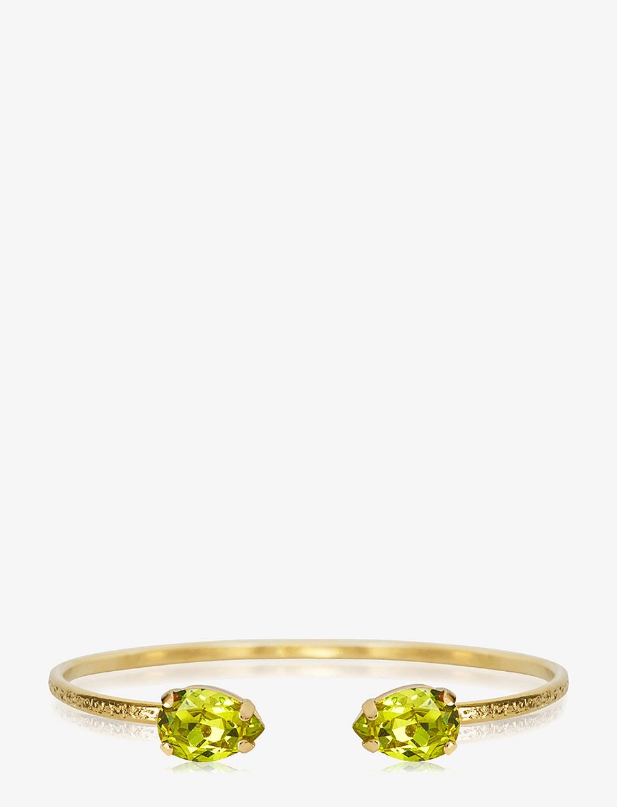 Caroline Svedbom - PETITE DROP BRACELET GOLD - käevõrud - citrus green - 1
