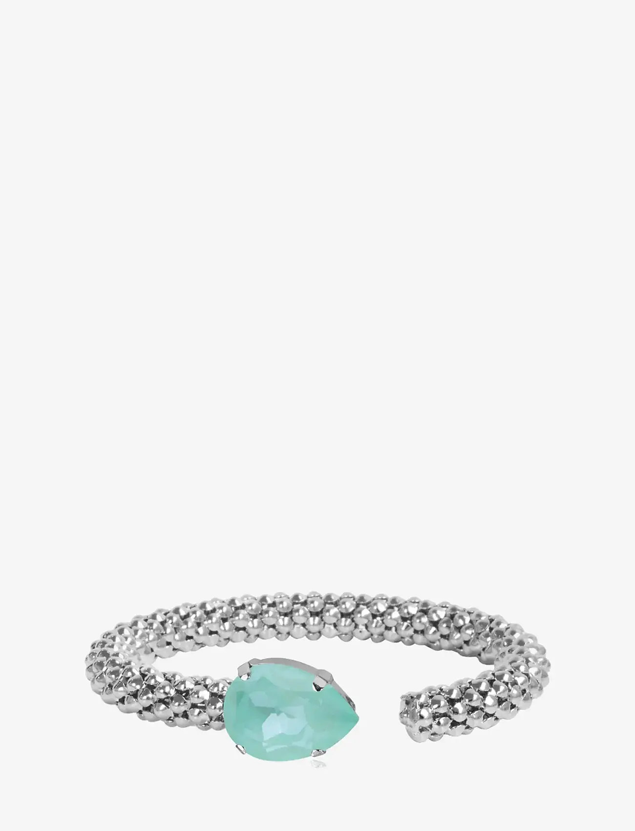 Caroline Svedbom - CLASSIC ROPE BRACELET RHODIUM - bangles - soft mint - 0