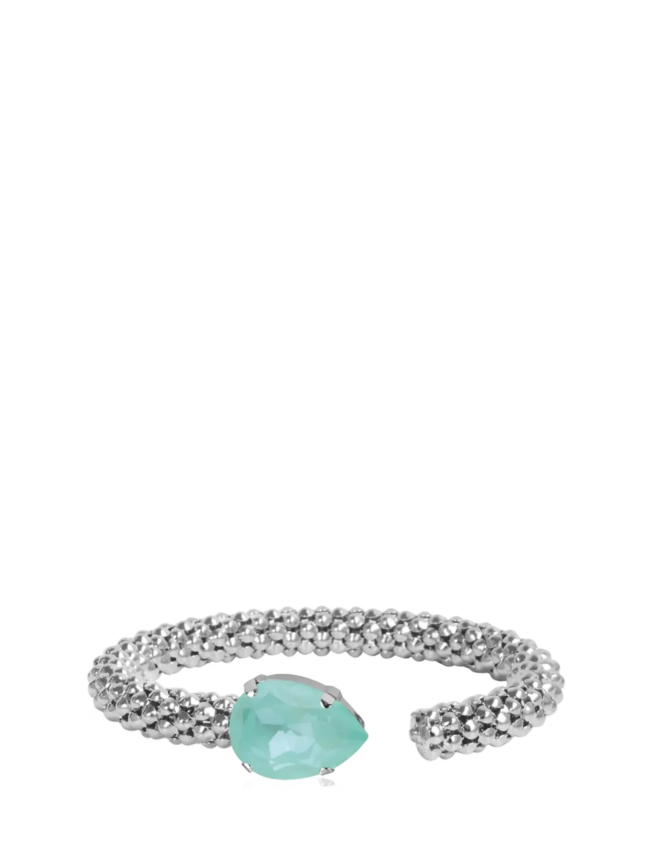Caroline Svedbom CLASSIC ROPE BRACELET RHODIUM - Accessoarer - SOFT MINT / silver