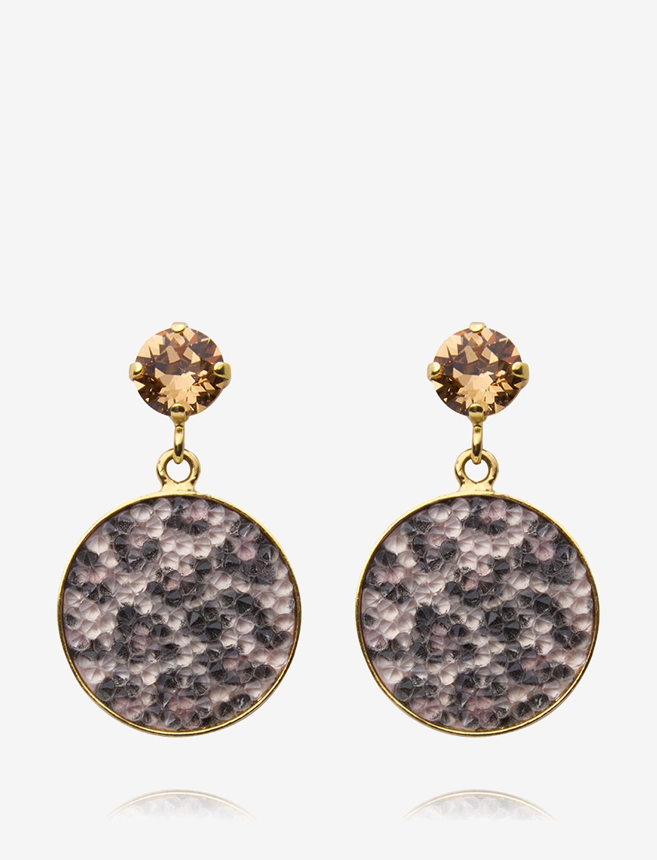 Caroline Svedbom - CHLOE EARRINGS GOLD - hängande örhängen - leo - 1