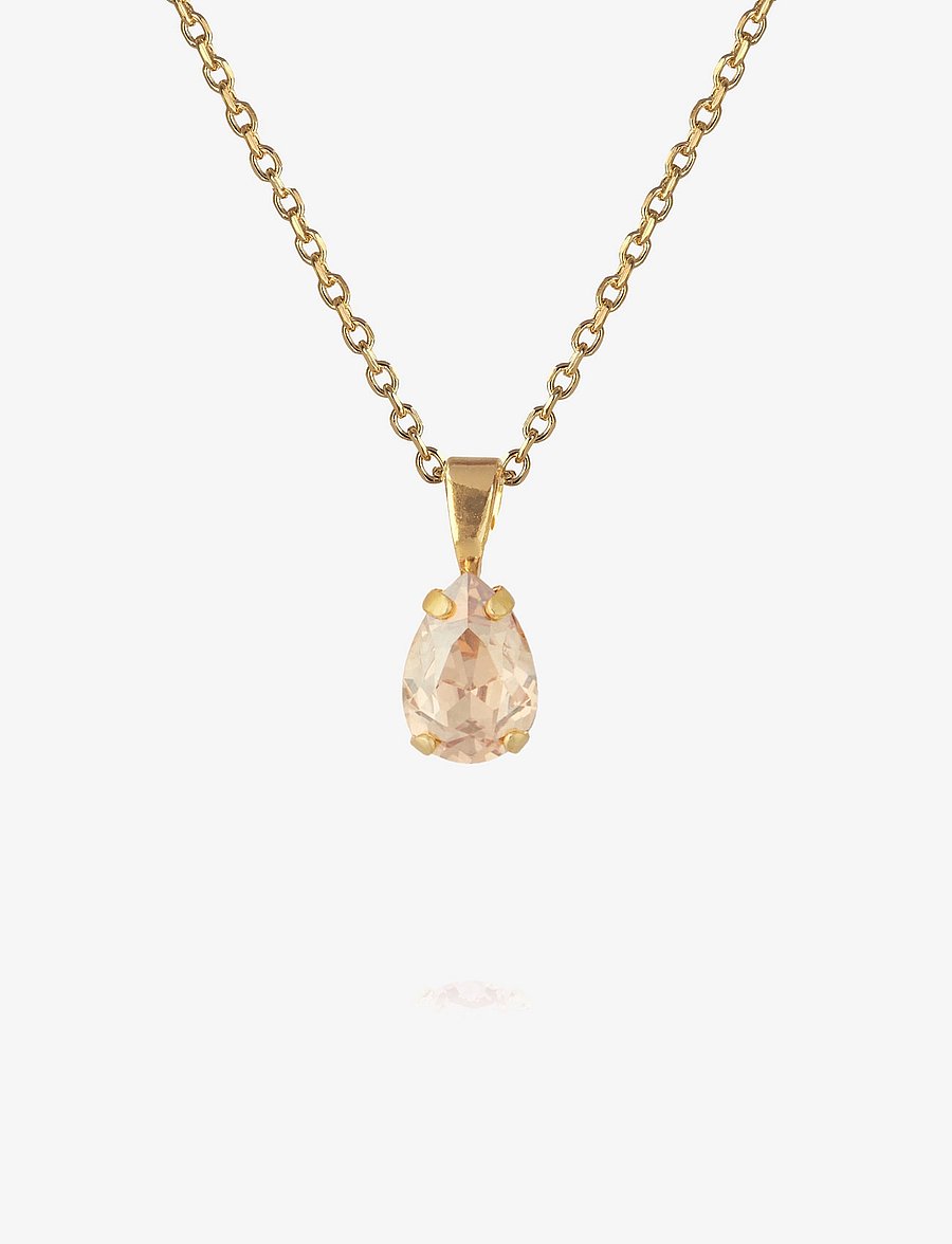 Caroline Svedbom - PETITE DROP NECKLACE GOLD - vėriniai su pakabukais - golden shadow - 0