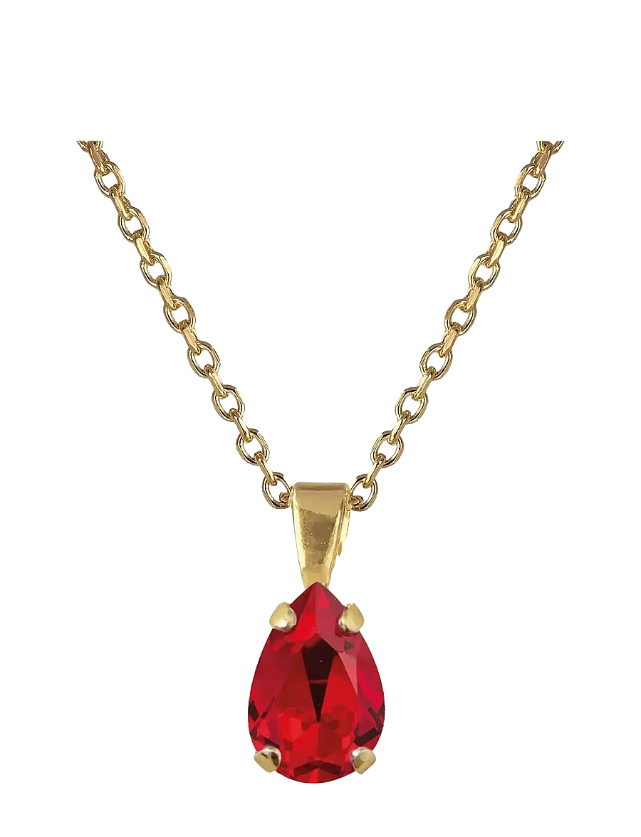 Caroline Svedbom - PETITE DROP NECKLACE GOLD - kaelaketid - light siam - 0