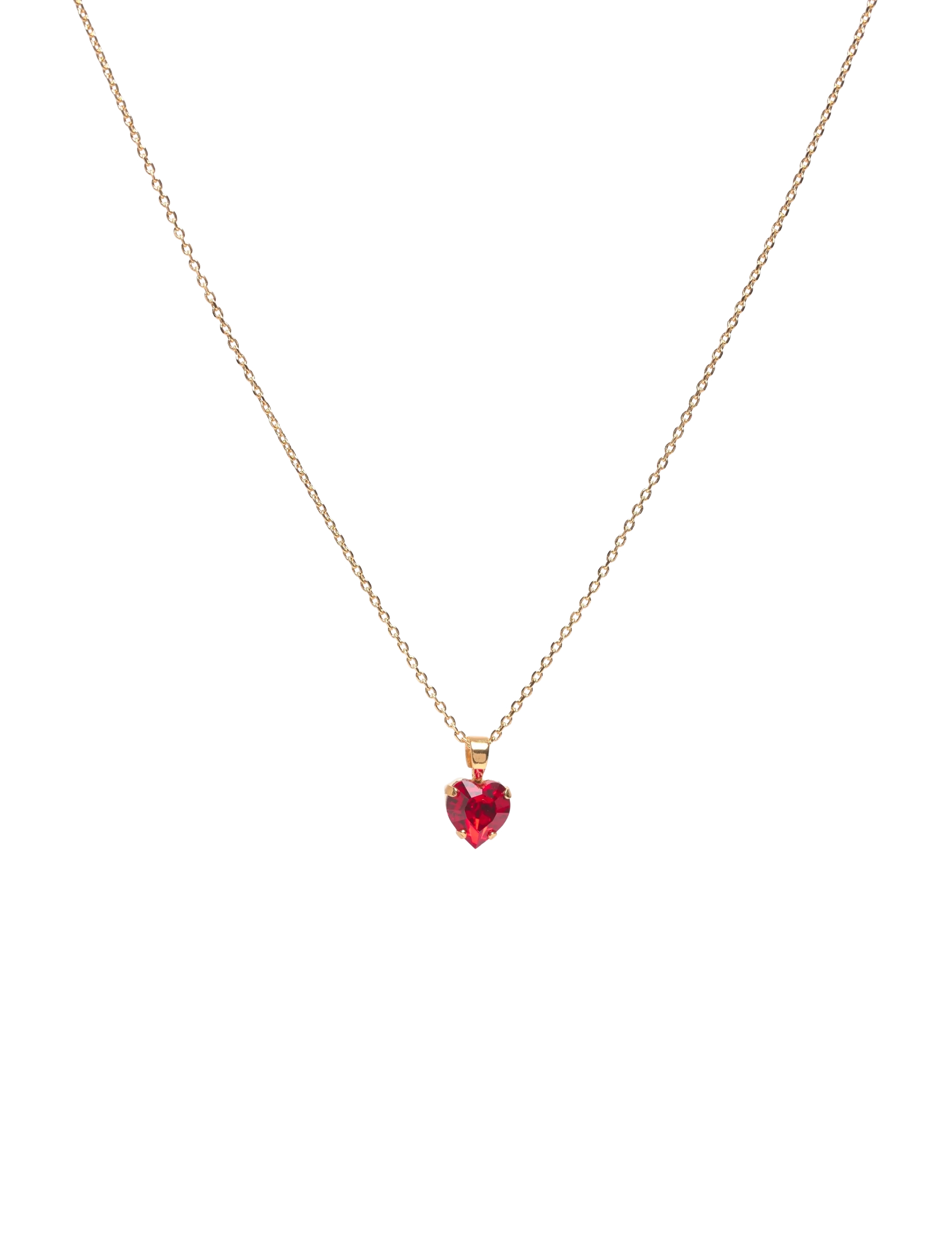 Caroline Svedbom HEART NECKLACE GOLD - Skandinaavia mood - LIGHT SIAM / gold