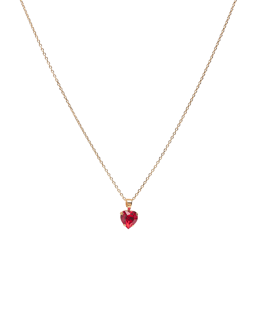 Caroline Svedbom - HEART NECKLACE GOLD - halskæder med vedhæng - light siam - 0