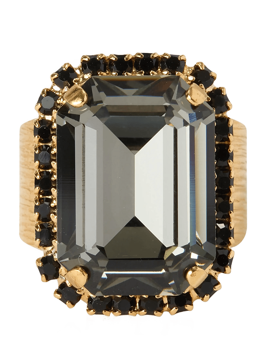Caroline Svedbom - LYDIA COCKTAILRING GOLD - ringe - black diamond - 1