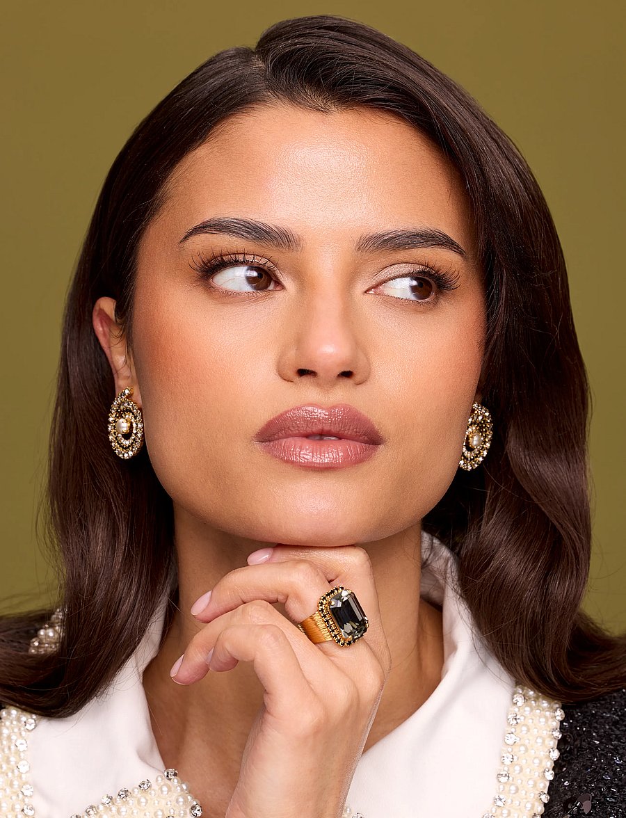 Caroline Svedbom - LYDIA COCKTAILRING GOLD - ringe - black diamond - 0