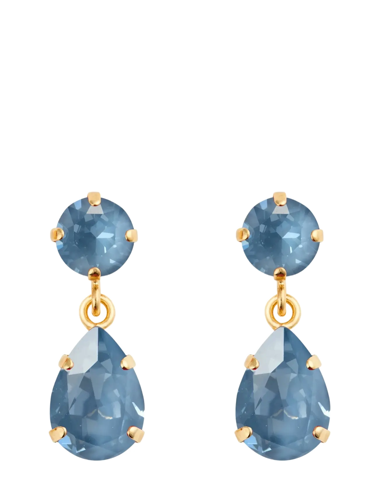 Caroline Svedbom MINI DROP EARRINGS GOLD - Armbånd - DENIM IGNITE / blue