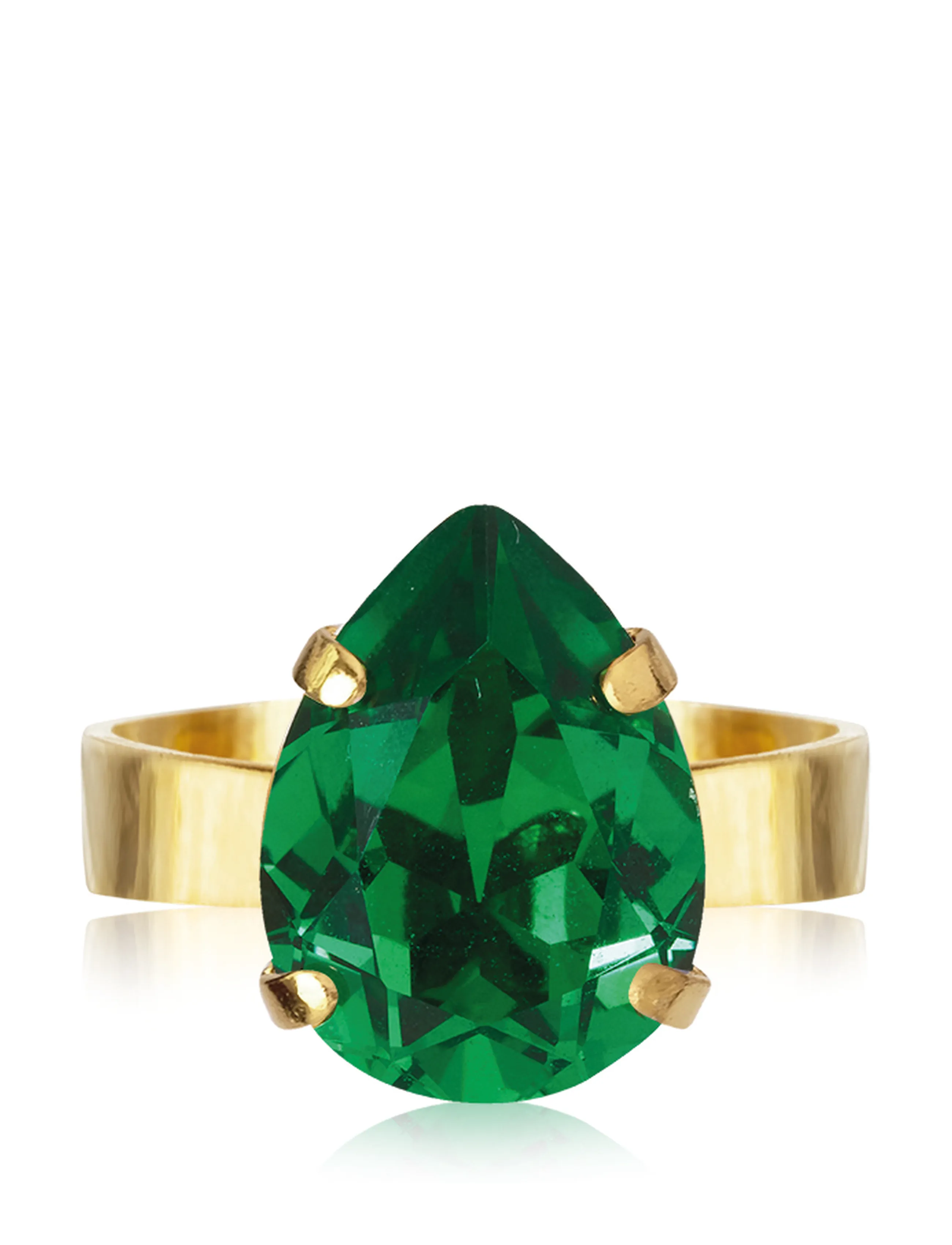Caroline Svedbom - MINI DROP RING GOLD - ringe - majestic green - 3