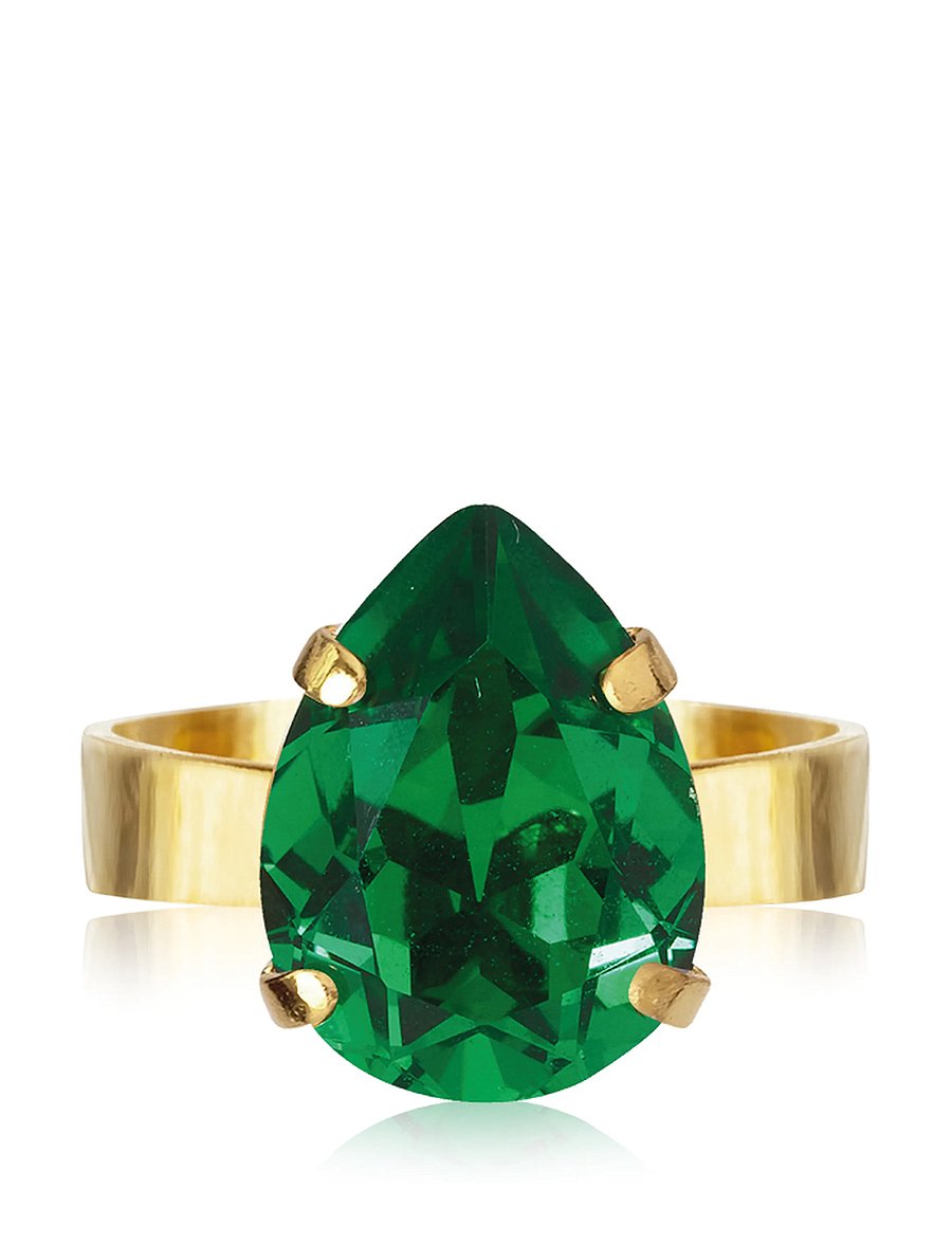 Caroline Svedbom - MINI DROP RING GOLD - ringe - majestic green - 3