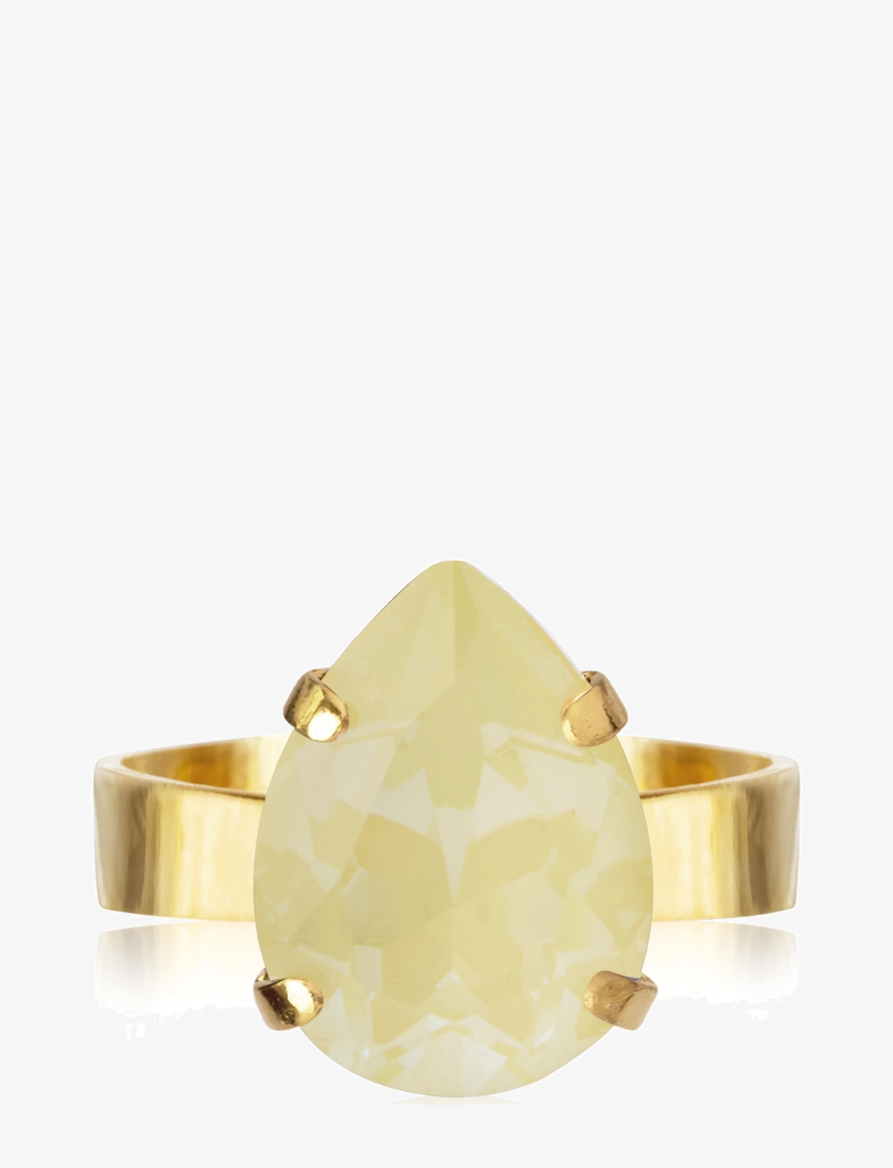 Caroline Svedbom MINI DROP RING - Smykker - SOFT YELLOW / yellow