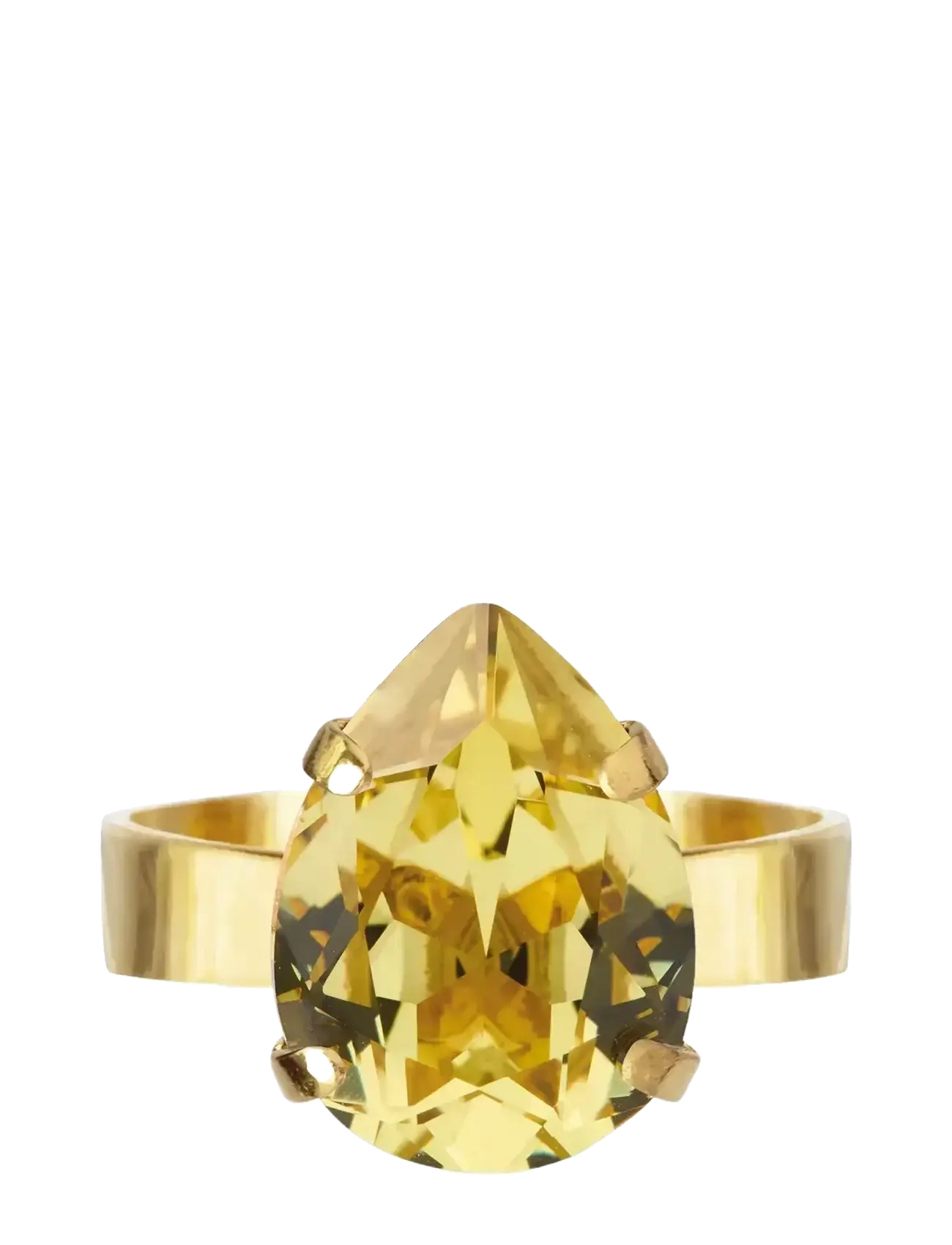 Caroline Svedbom MINI DROP RING GOLD - Festtøj - DARK JONQUIL / gold