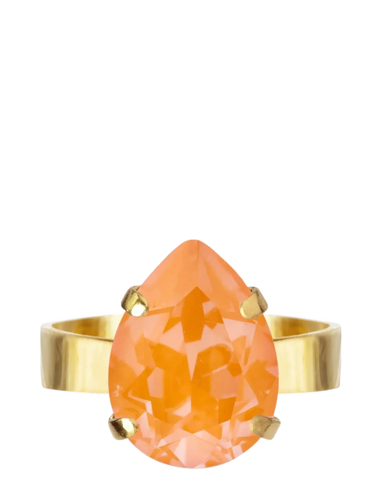 Caroline Svedbom MINI DROP RING GOLD - Festtøj - MANGO DELITE / orange